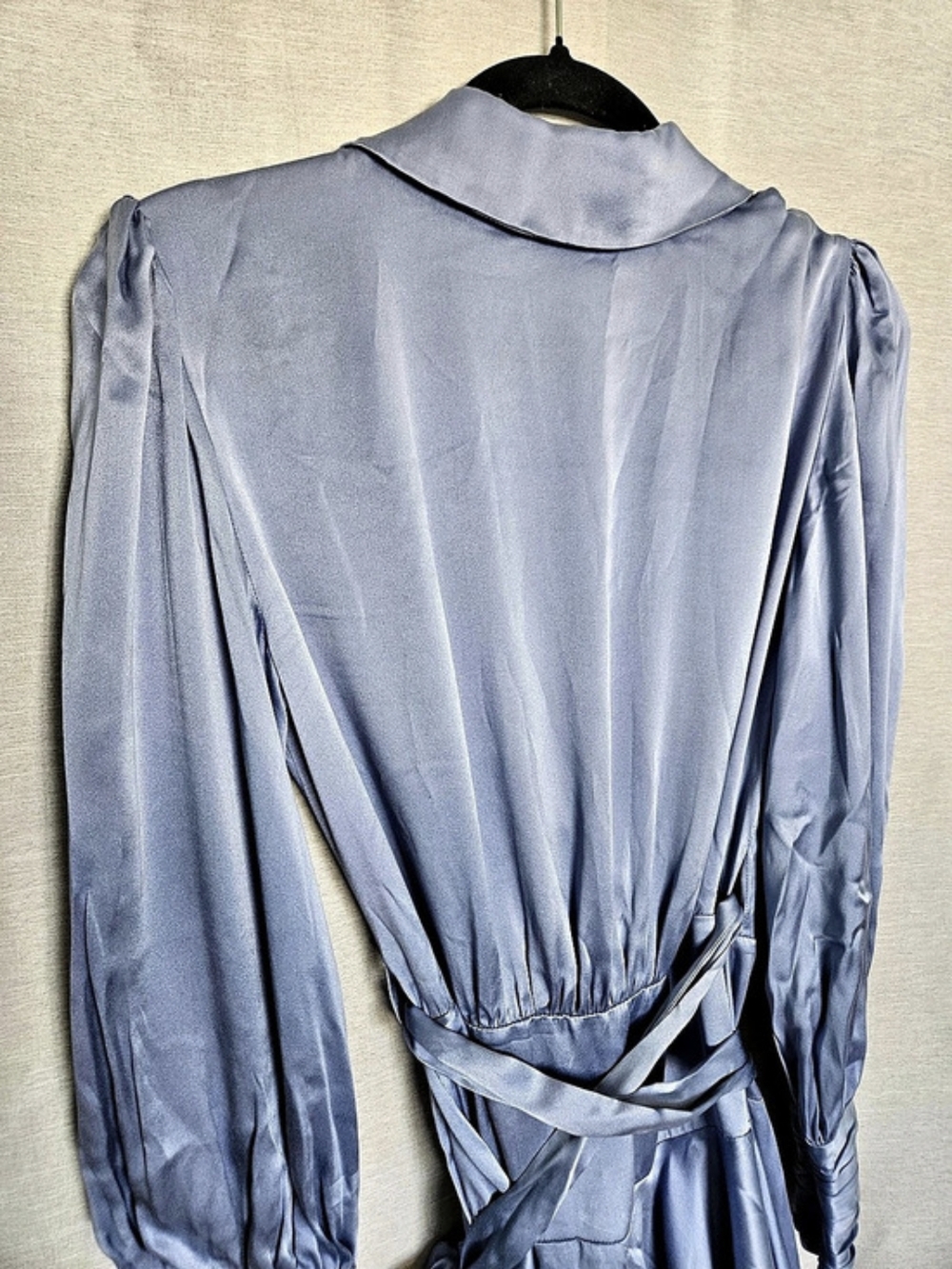 ZIMMERMANN (Size 0) Silk wrap mini dress - light blue US 4 Small - Picture 14 of 16